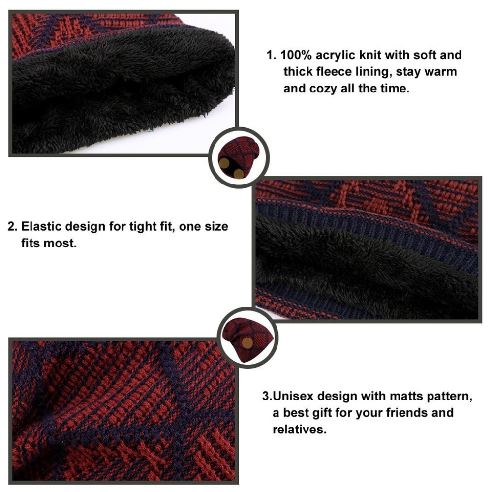 Unisex Beanie Hat Knit Hat - Picture 4 of 5